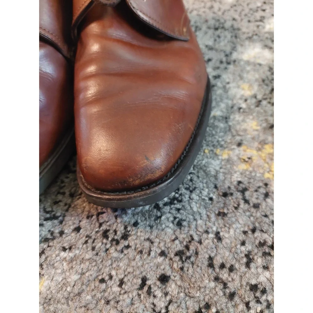 Brown Leather Chukka Ankle Boots Men's Dress Casual Comfortech Cognac Size 10